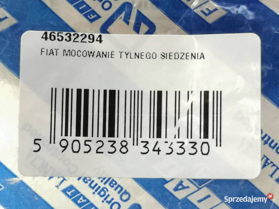 ZACZEP LEWY OPARCIA KANAPY FIAT IDEA 0312 ORI Zamki, wkładki i kluczyki