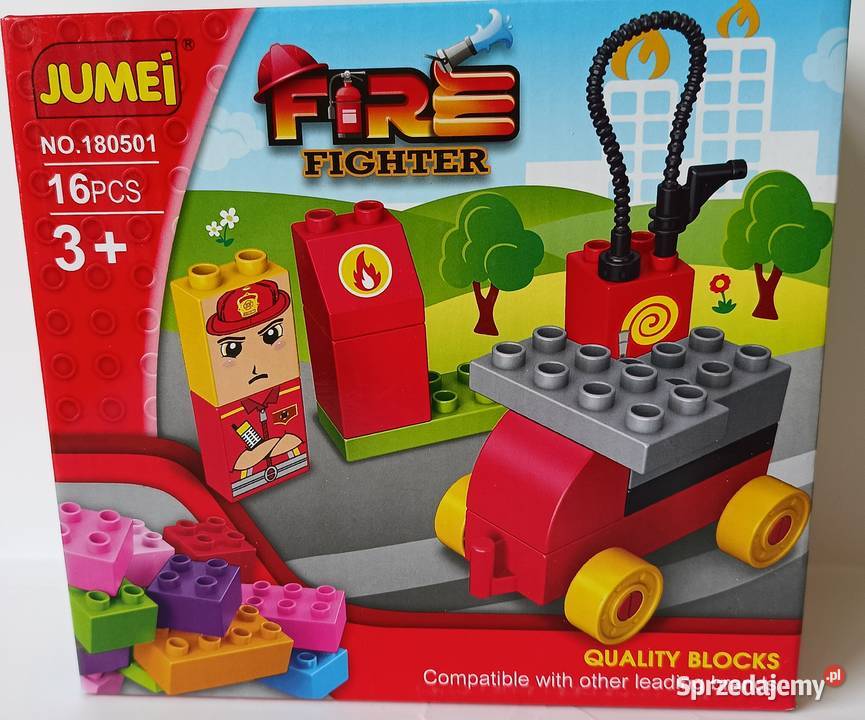 Zestaw klocków Straż Pożarna wóz strażacki