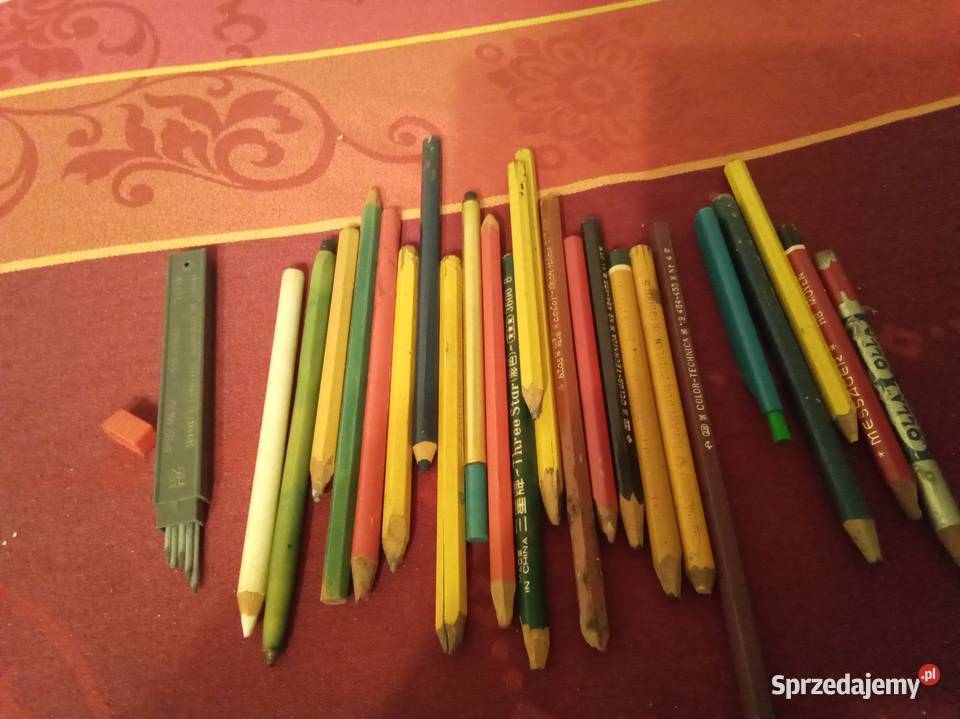 Kredki i wkłady do ołówka PRL komplet Warszawa