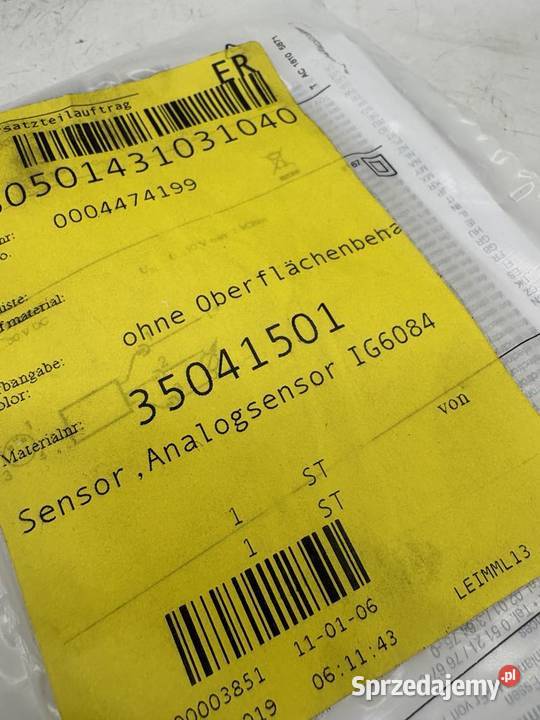 IFM IG6084 Czujnik indukcyjny analogowy Warszawa