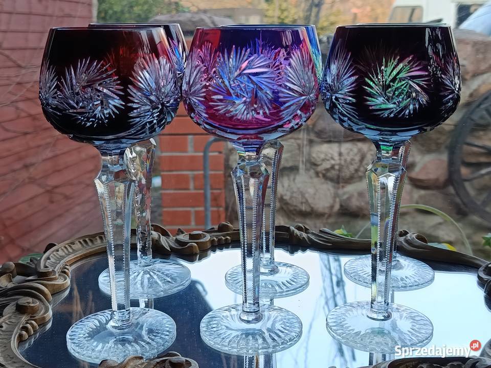 Śliczne kieliszki kryształowe Remery do wina Klenica sprzedam