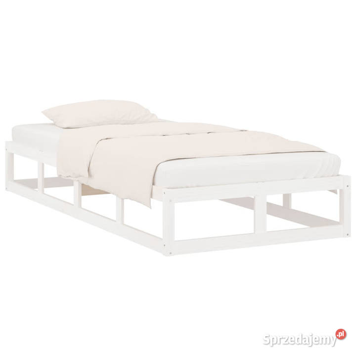 Rama łóżka biała lite drewno 100 x 200 WM820787 Warszawa