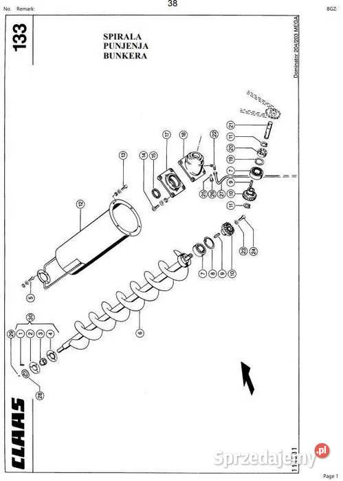 Katalog części Claas MEGA 360 370 łódzkie Zduńska Wola