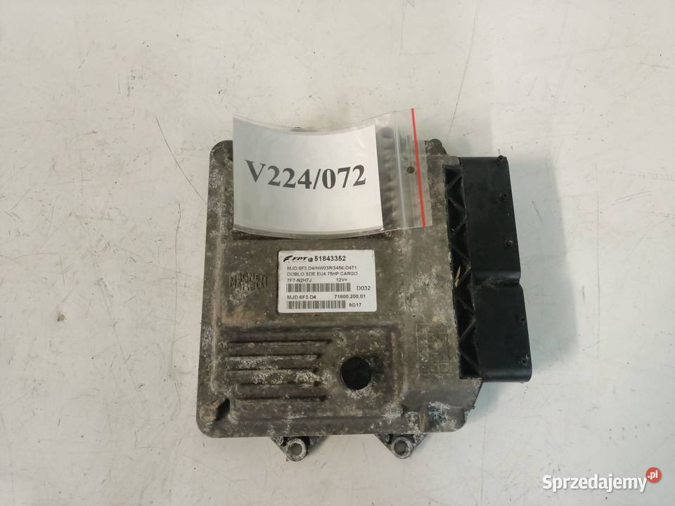 STEROWNIK SILNIKA KOMPUTER FIAT DOBLO 0010 dostawcze Bielsko-Biała