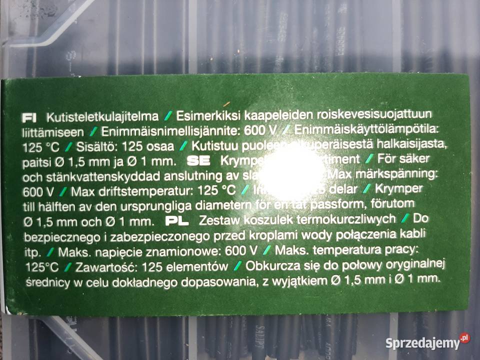 Koszulki termokurczliwe Parkside nowe Pozostałe mazowieckie Warszawa