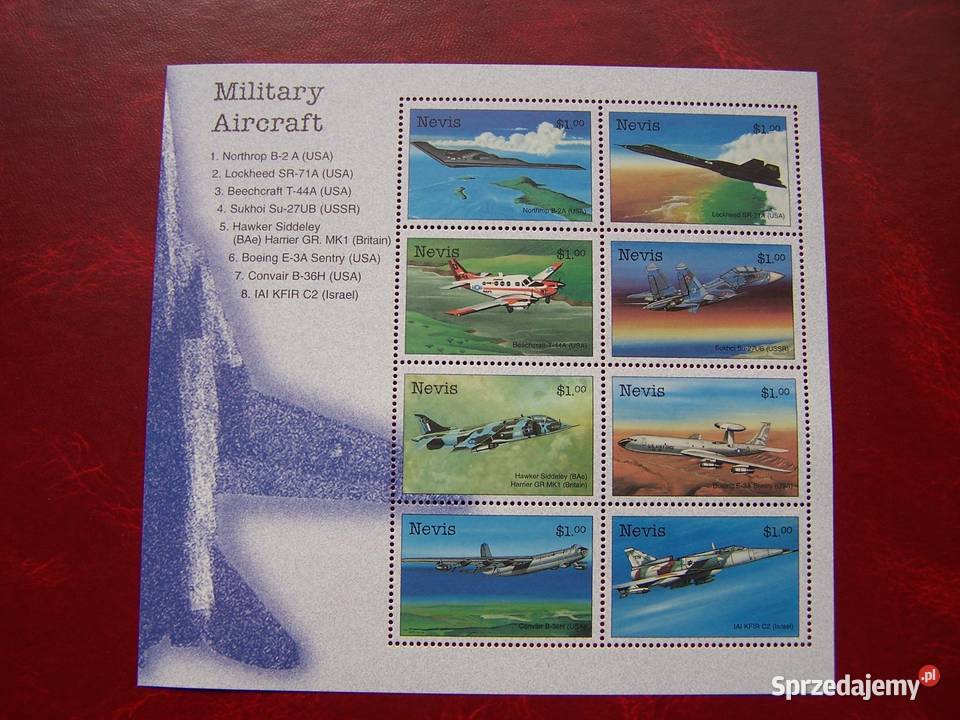 Nevis 1998 MNH Lotnictwo Samoloty Wojskowe Tychy