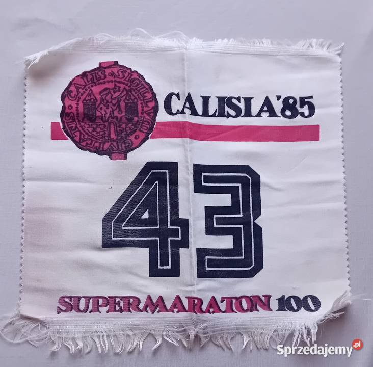 Numer startowy Supermaraton Kaliski 100 1985 r Koźminek