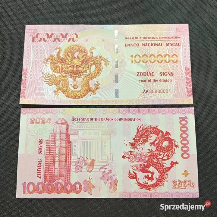 Banknot 2024 Smoka Złoty Smok Kolekcjonerski UNC Warszawa