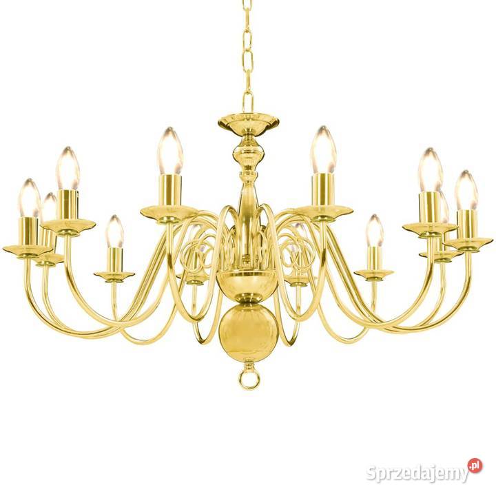 vidaXL Żyrandol złoty 12 żarówek E14 SKU281623 Lampy wiszące Lampy mazowieckie Warszawa