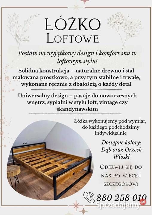 Łóżko loftowe pomorskie Słupsk