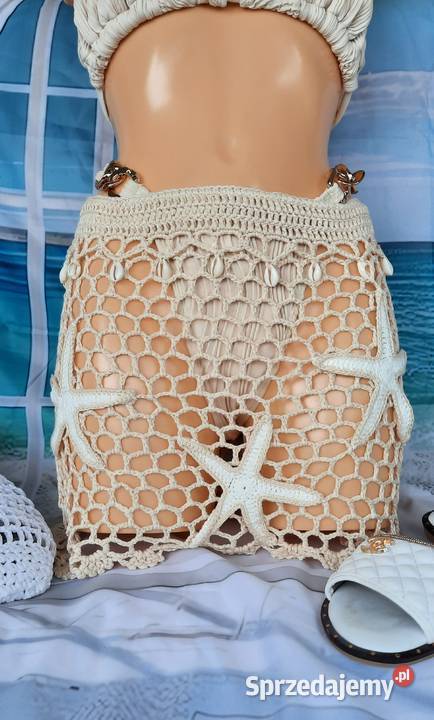 spódniczka mini narzutka na kostium szydełko Warszawa