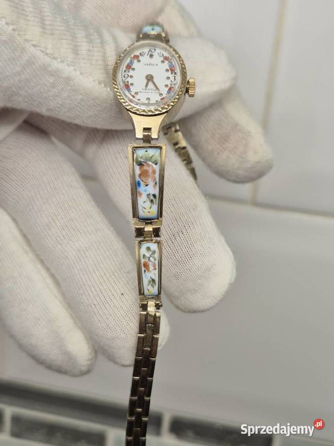 Piękny zegarek porcelanka CzajkaChaika Chorzów