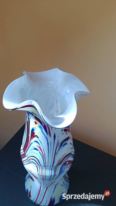 Wazon szkło artystyczne lata 60 70 te XX w Zamość