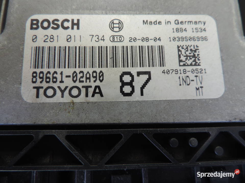 TOYOTA COROLLA E12 14 D4D STEROWNIK SILNIKA