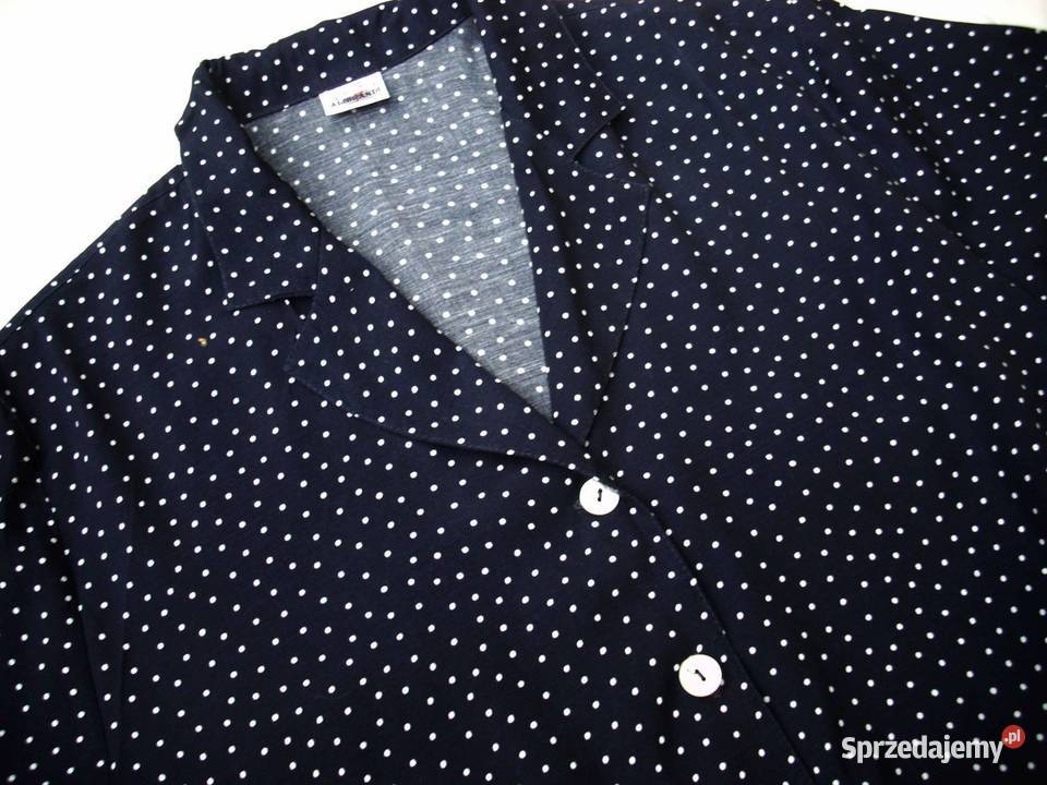 Dłuższa koszula Granatowa Groszki J Nowa 38 40 Bluzki i koszule małopolskie Nowy Sącz