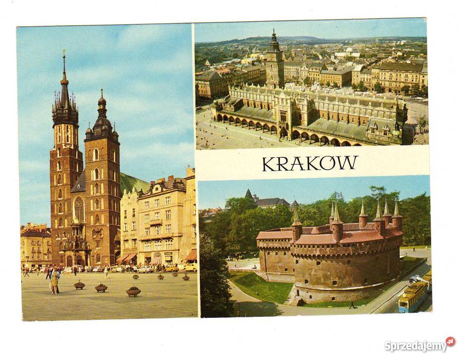 KRAKÓW BARBAKAN POCZTÓWKA WIELOWIDOKOWA Krynki
