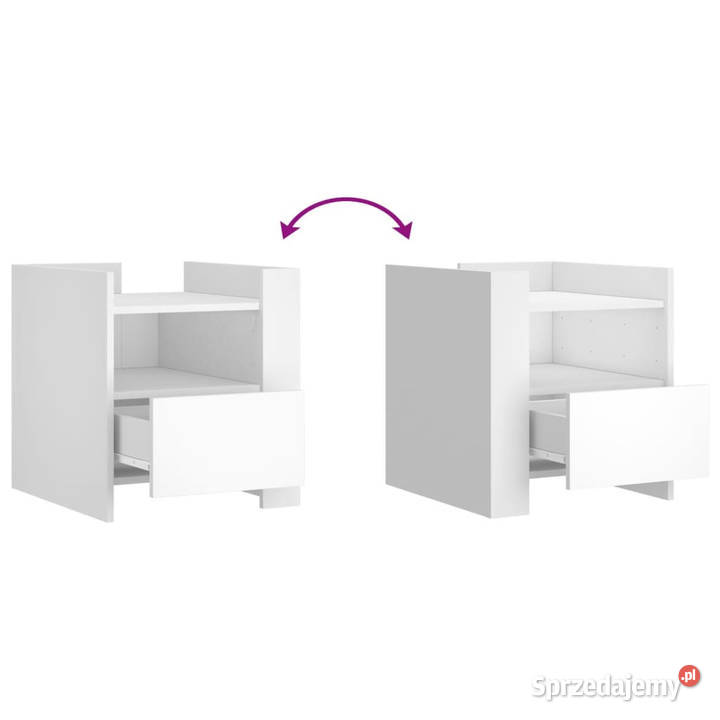 Szafka nocna biała 45x50x50 materiał Warszawa