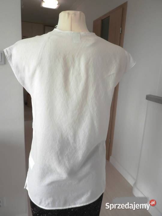 Bluzka HM Kremowa Zdobiona Koronką S Łomża sprzedam