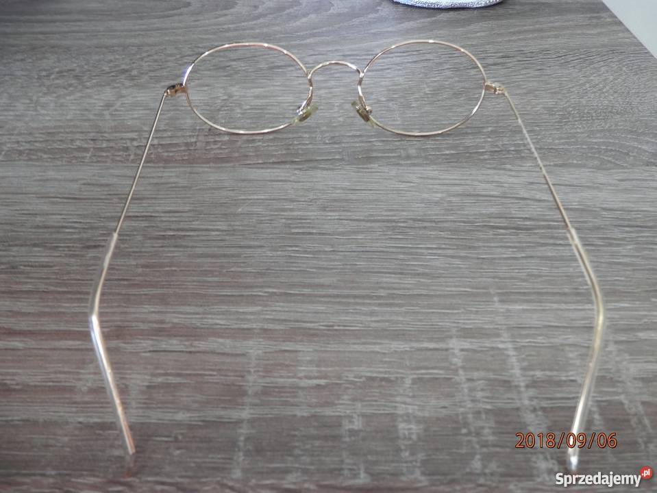 Okulary Oprawki Okularowe Owalne Włoskie Złote podlaskie