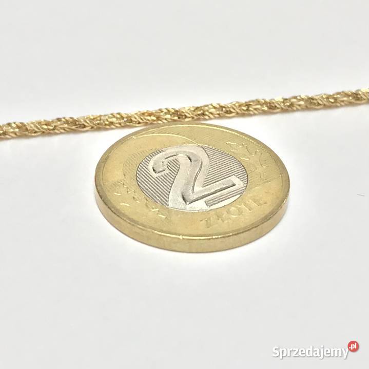 Złoty ŁAŃCUSZEK damski 18K ORYGINALNY splot 40 Naszyjniki Biżuteria dla Pań Warszawa sprzedam