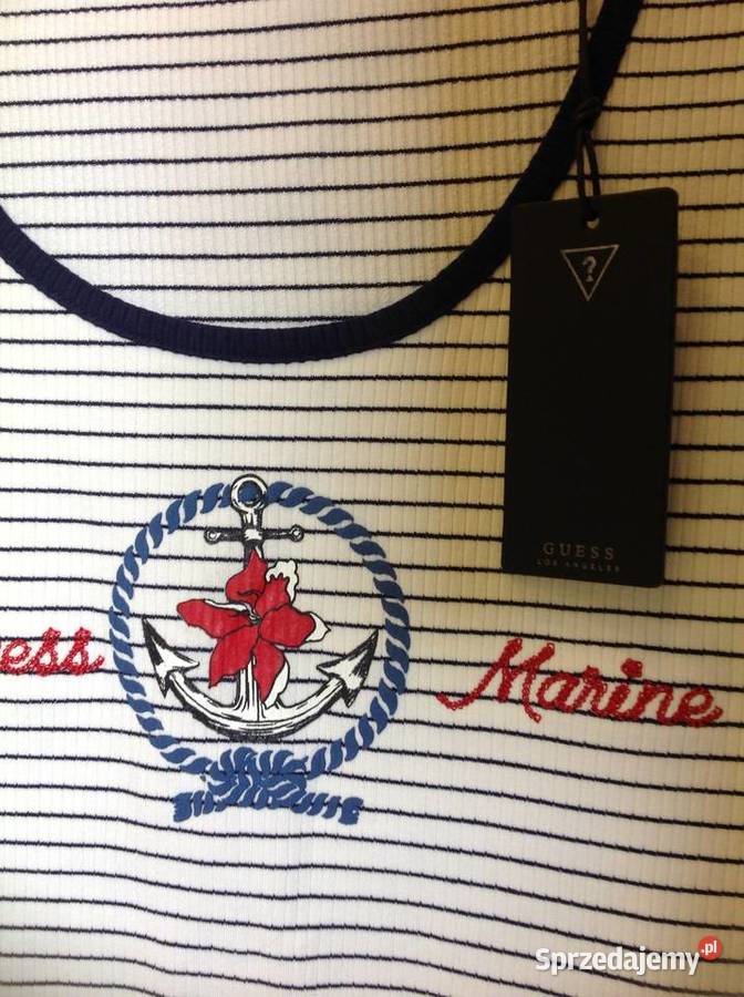 Koszulka Wakacyjna Damska GUESS MARINE XL Paski Paski Nowa Sól sprzedam