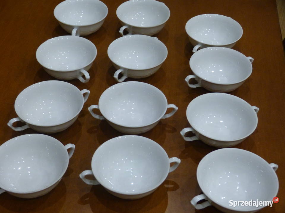 Wałbrzych bulionówki 12 sztuk 200 ml białe Gdańsk sprzedam