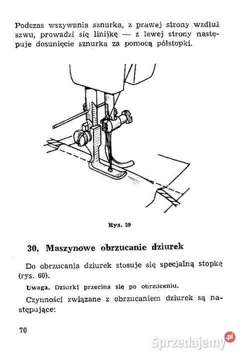 mszyna do szycia ŁUCZNIK 441 instrukcja obsługi podkarpackie Stalowa Wola