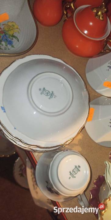 Fiołki Filiżanka Syg Rheinpfalz Germany Biała sprzedam