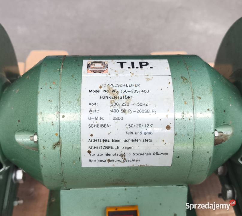 Szlifierka stołowa dwutarczowa TIP WS 15020S400 Chojnice