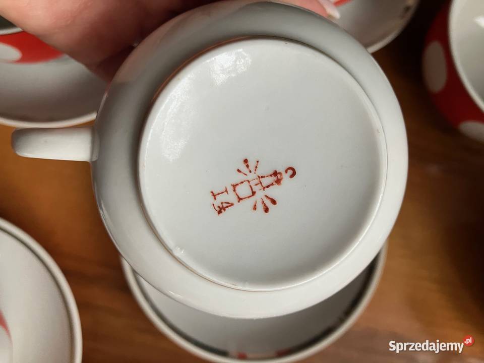 Serwis kawowy herbata porcelana ZSRR PRL retro Nisko