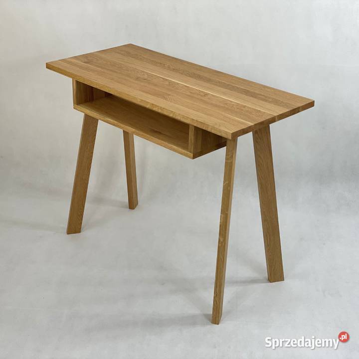 Biurko drewniane dębowe toaletka 100 x 45 lity 45cm Alwernia