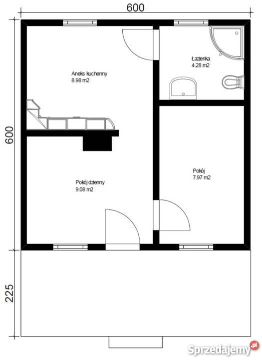 Projekt domu R14 drewniany Zielona Góra