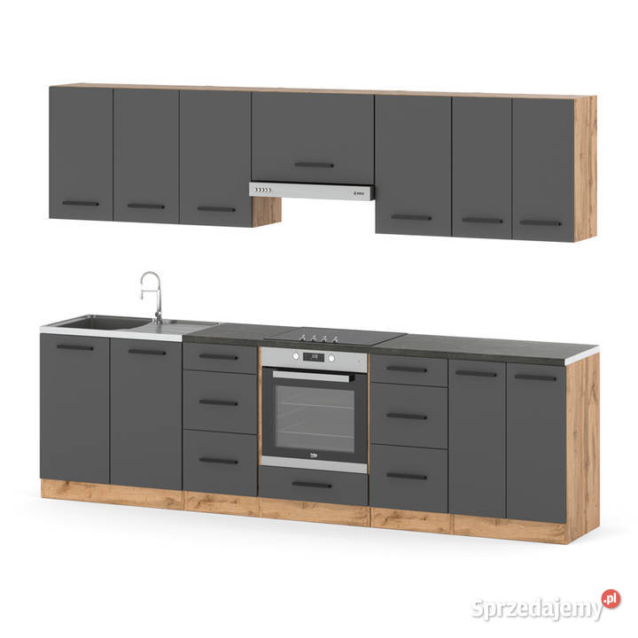 Meble Kuchenne Nowoczesne Szare Mat Komplet