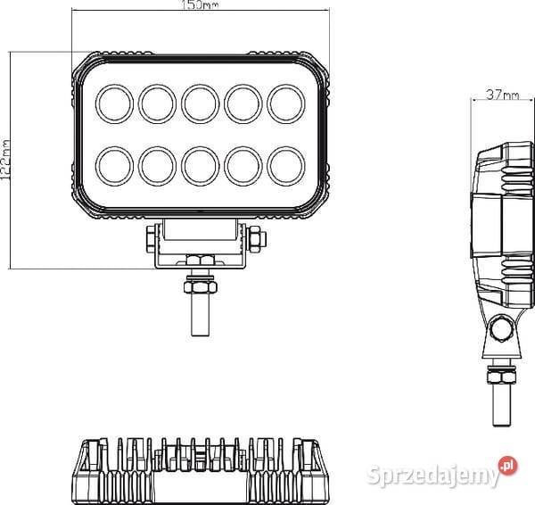 Lampa robocza LED prostokątna 15W 1900 lm 1030V małopolskie Kamionna
