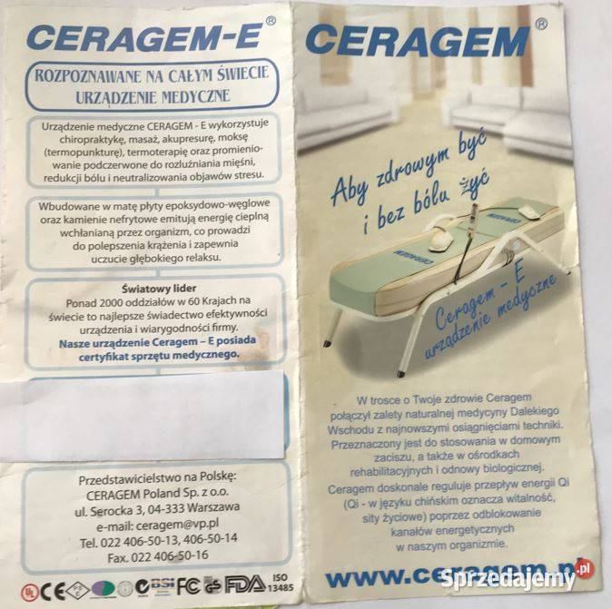 CERAGEM E Łóżko do masażu Częstochowa