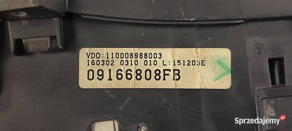 LICZNIK ZEGAR OPEL CORSA C 09166808FB Lipno