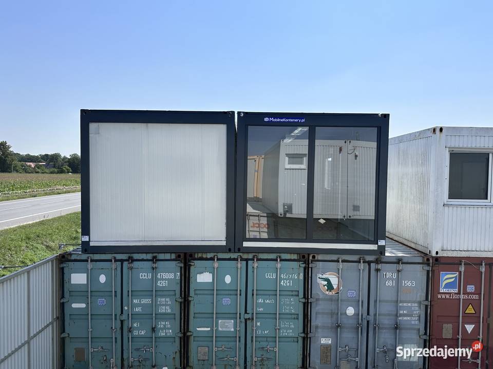 KONTENER BIUROWY PODWÓJNY DUŻE WITRYNY dolnośląskie Wrocław