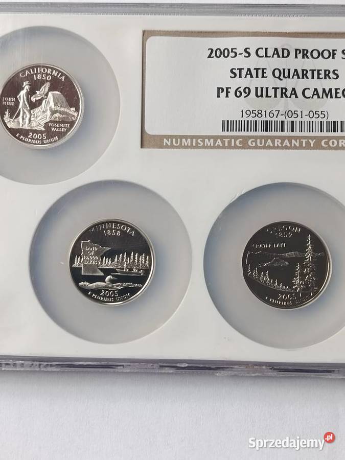 25 centów 2005 S Zestaw NGC PF69 kolekcja USA Numizmatyka kujawsko-pomorskie Potulice