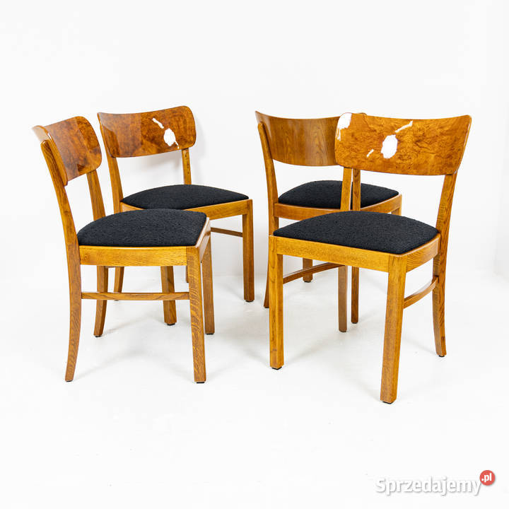 Cztery Krzesła Art Deco Modernizm Komplet