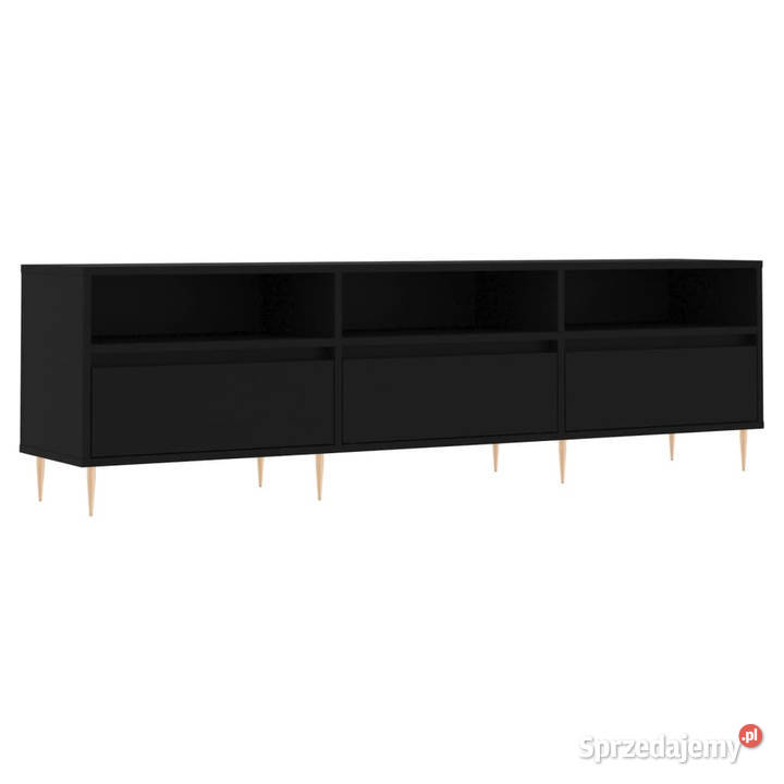 Szafka pod TV czarna 150x30x445 materiał Warszawa