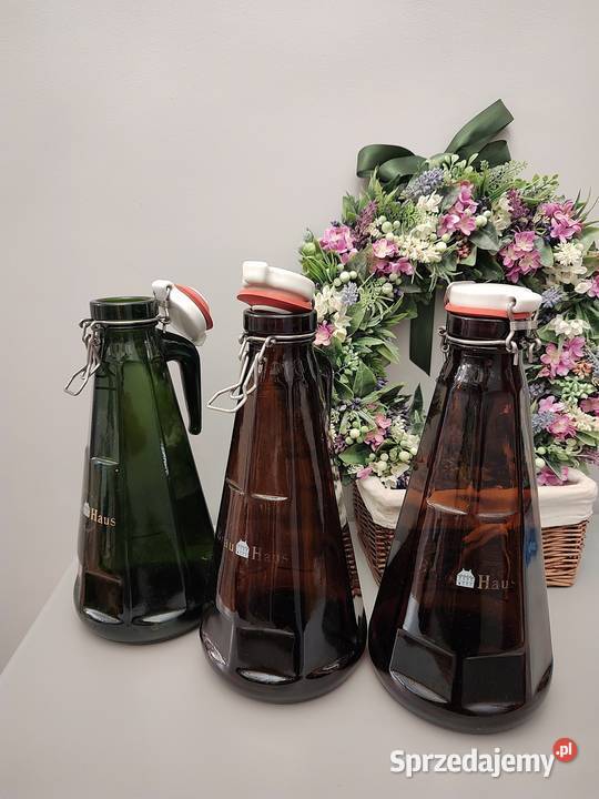 Butelki szklane duże zamykane korkiem do Legnica sprzedam