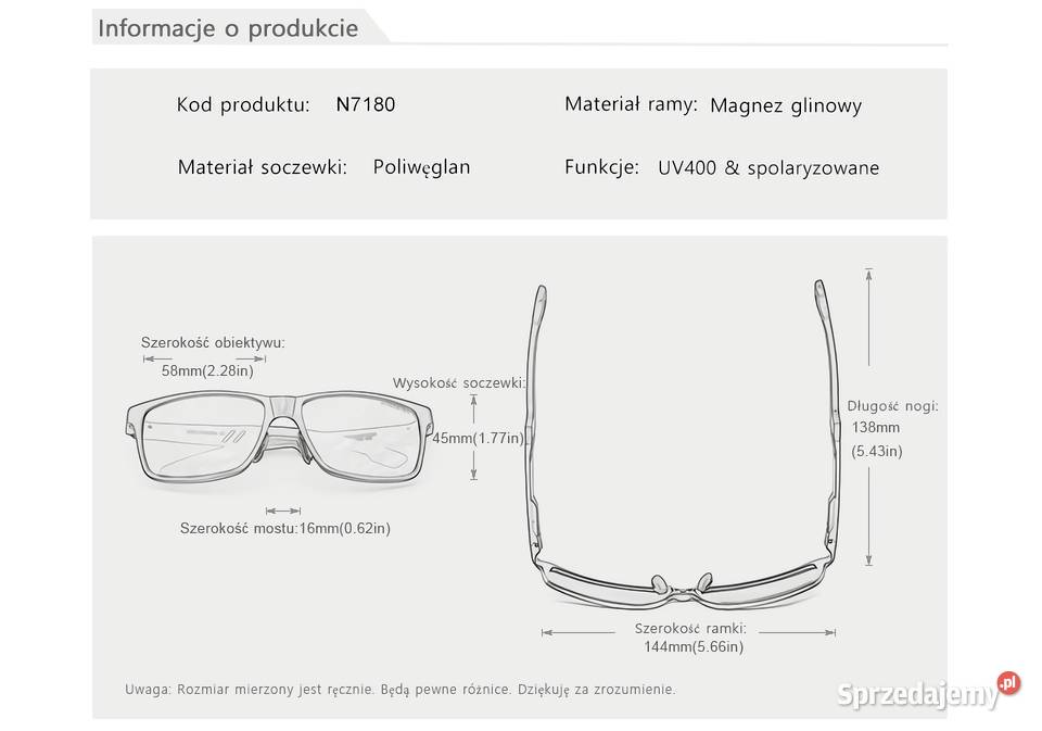 OKULARY PRZECIWSŁONECZNE SOCZEWKI POLARYZACYJNE Mysłowice