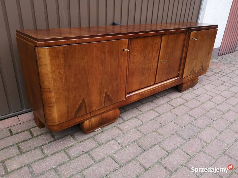 Komoda Niska ARTDECO RTV Orzech 186 Stara Antyk Meble