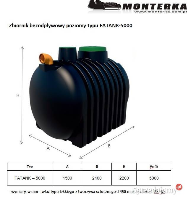 Zbiornik Bezodpływowy 5000 l Szambo Deszczówka zachodniopomorskie