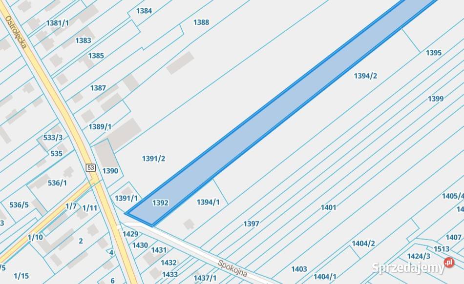 1392 działka Dylewo Gmina kadzidło mazowieckie