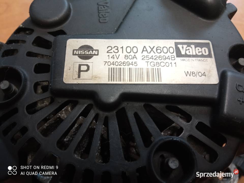 Alternator Nissan Micra 12 Benz 23100 AX600 Oleszyce