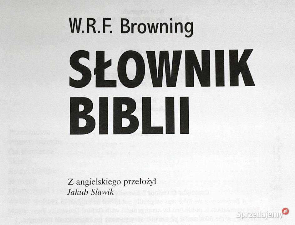 Słownik Biblii WRF Browning Chełm sprzedam