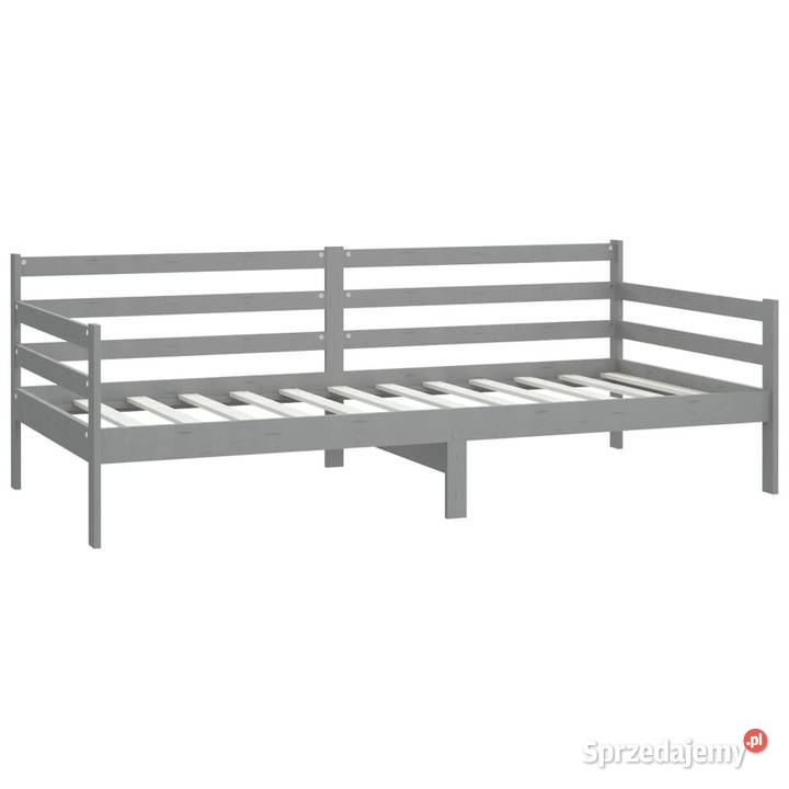 Łóżko dzienne szare lite drewno sosnowe 90x200 70cm Warszawa