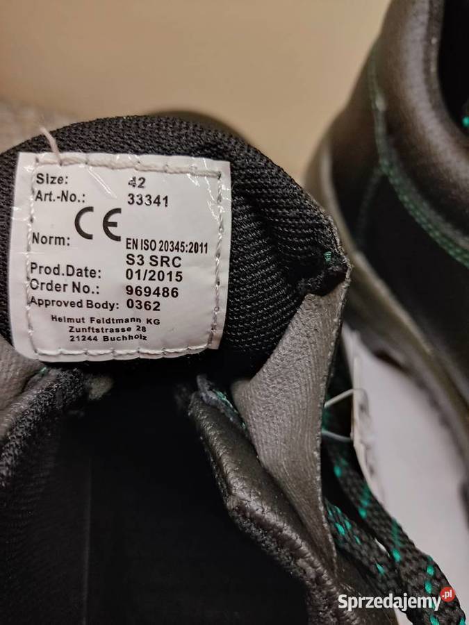 Obuwie ochronne robocze Feldtmann 42 nowe opolskie Głuchołazy sprzedam