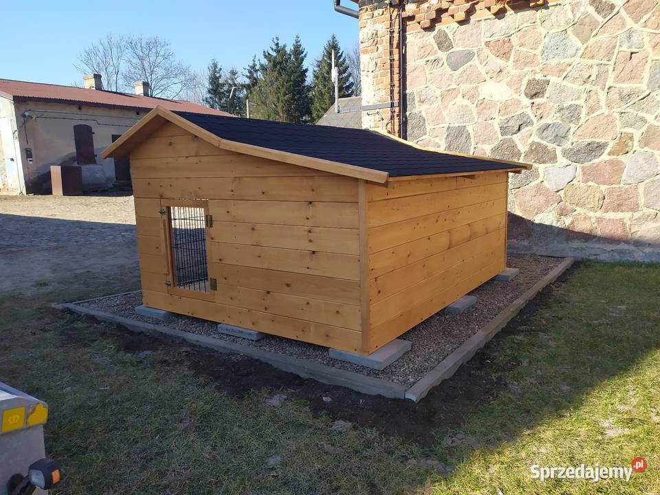 Buda ocieplana z kojcem 2 psów Turek